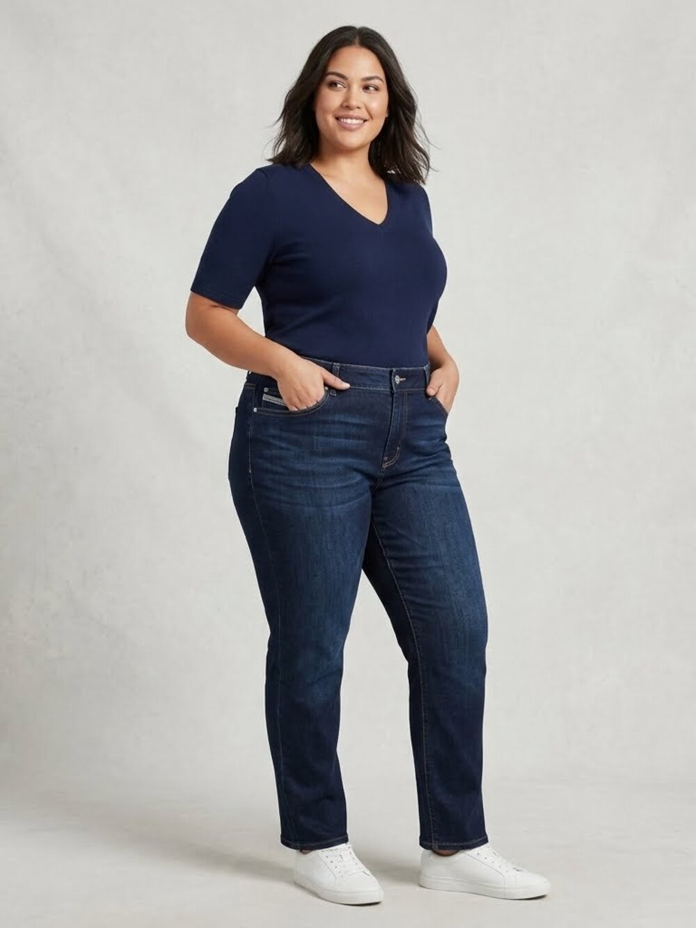 Lee Plus Size Regular Fit Straight Leg Jeans Mid Rise 24WP